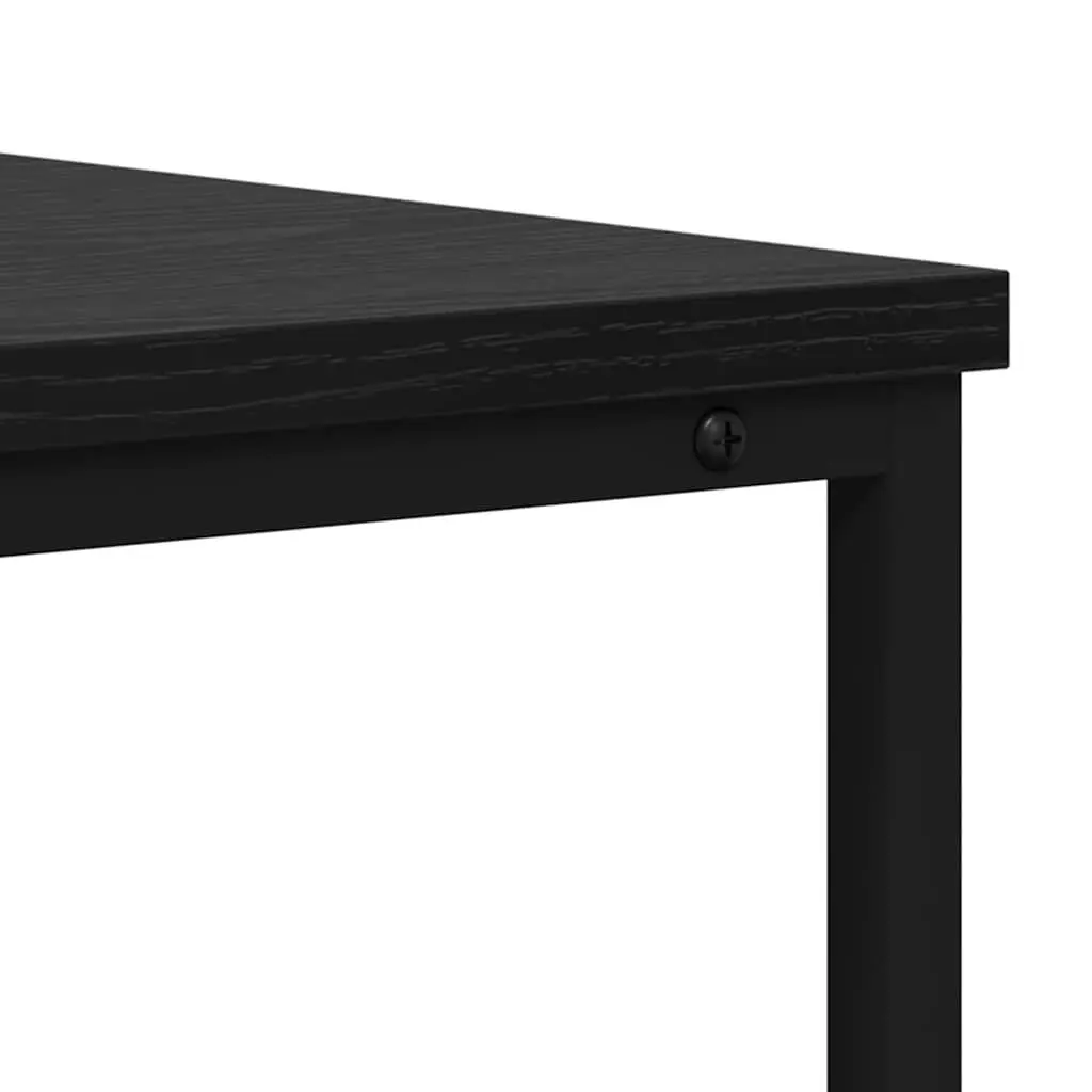 Console Table in Black Engineered Wood