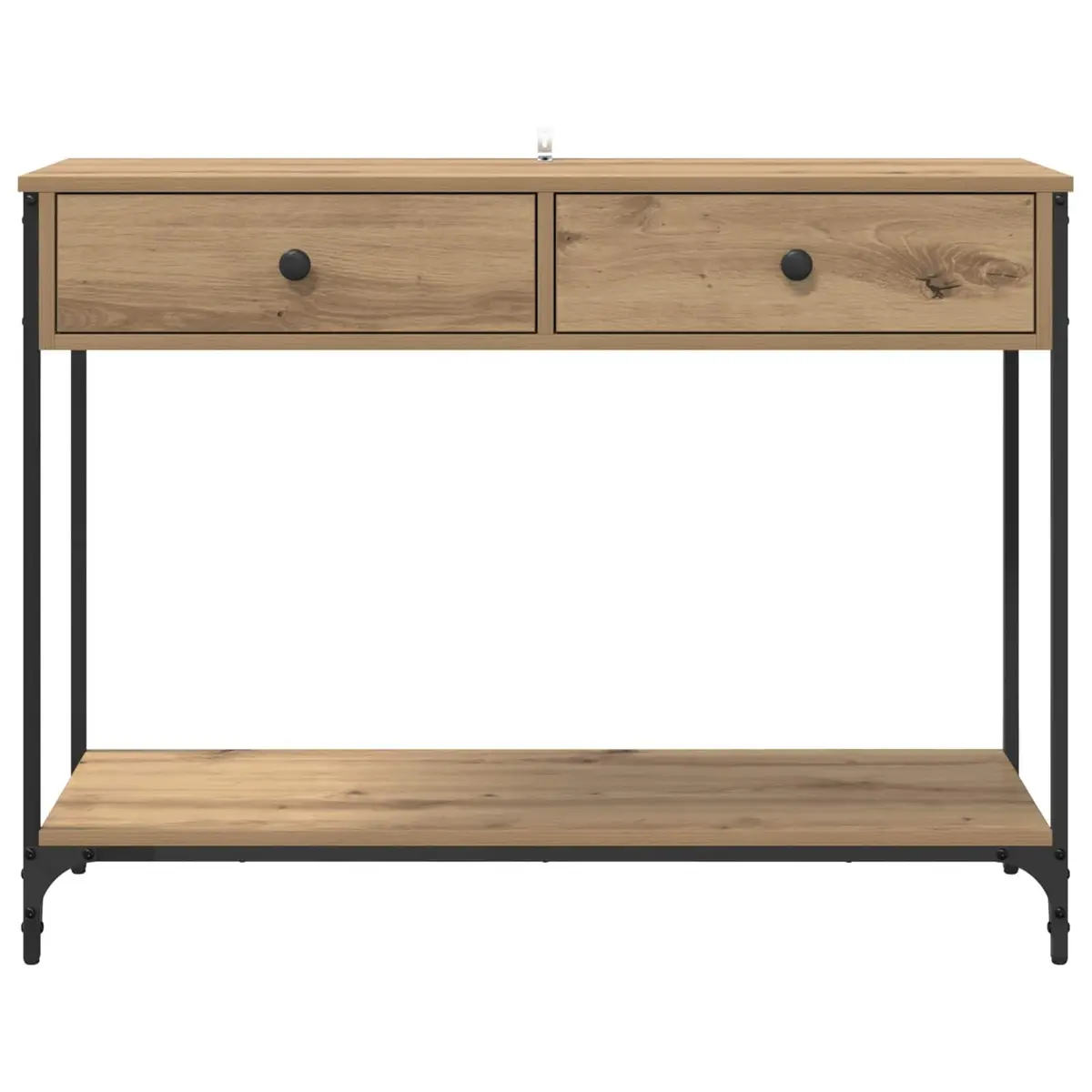 Console Table Industrial Style Storage Unit Hallway Living Room Brown