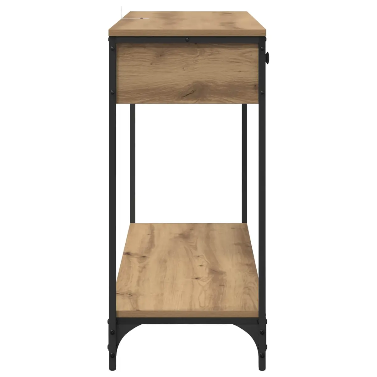 Console Table Industrial Style Storage Unit Hallway Living Room Brown