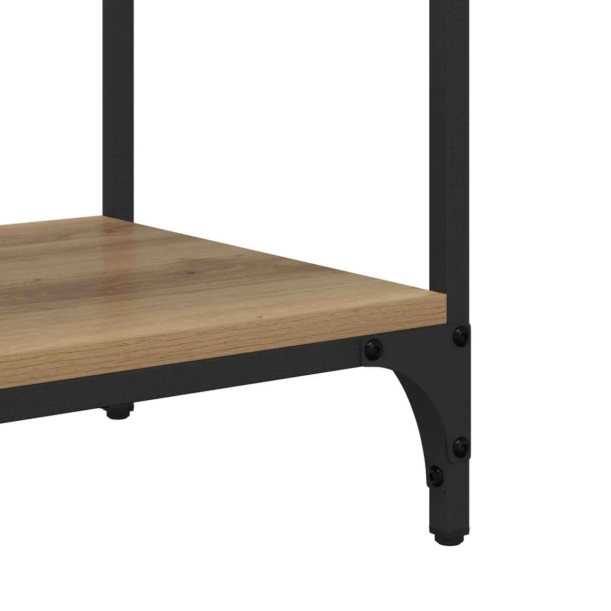 Console Table Industrial Style Storage Unit Hallway Living Room Brown
