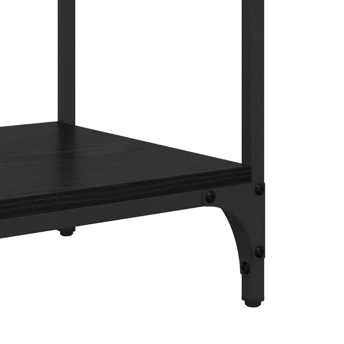 Console Table Engineered Wood Steel 100x34.5x75cm Black Oak