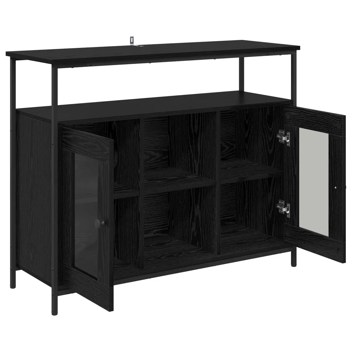 Black Oak Engineered Wood Storage Sideboard