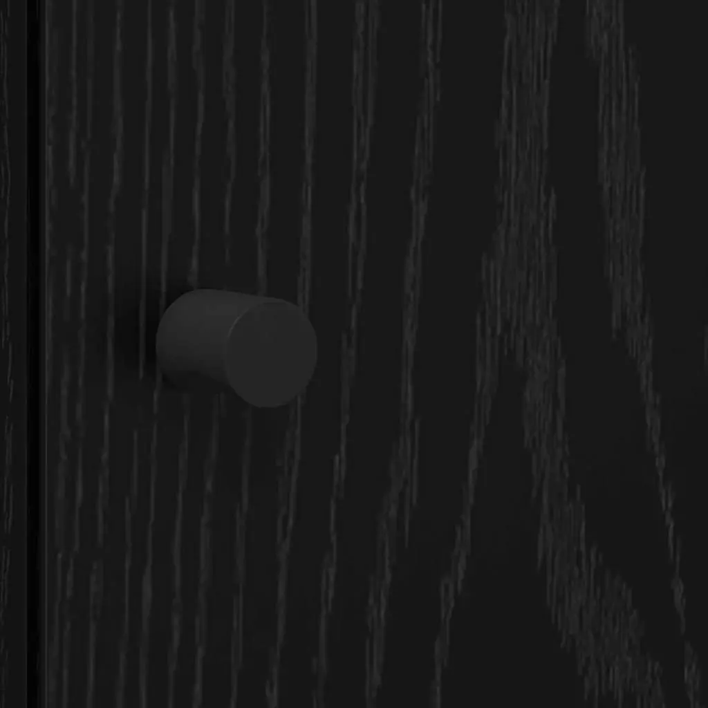 Black Oak Highboard for Dining and Kitchen Storage