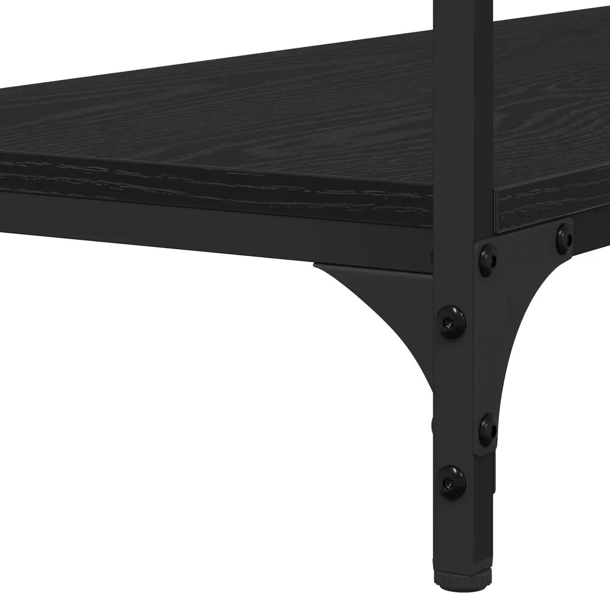 Console Table Black Oak Engineered Wood Hallway Living Room Accent End Table