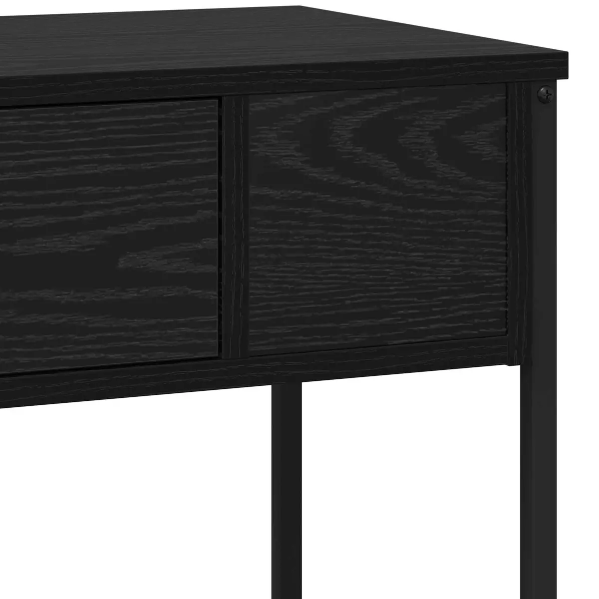 Console Table Black Oak Engineered Wood Hallway Living Room Accent End Table