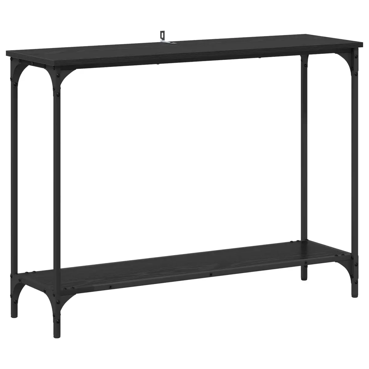 Black Engineered Wood Console Table for Display