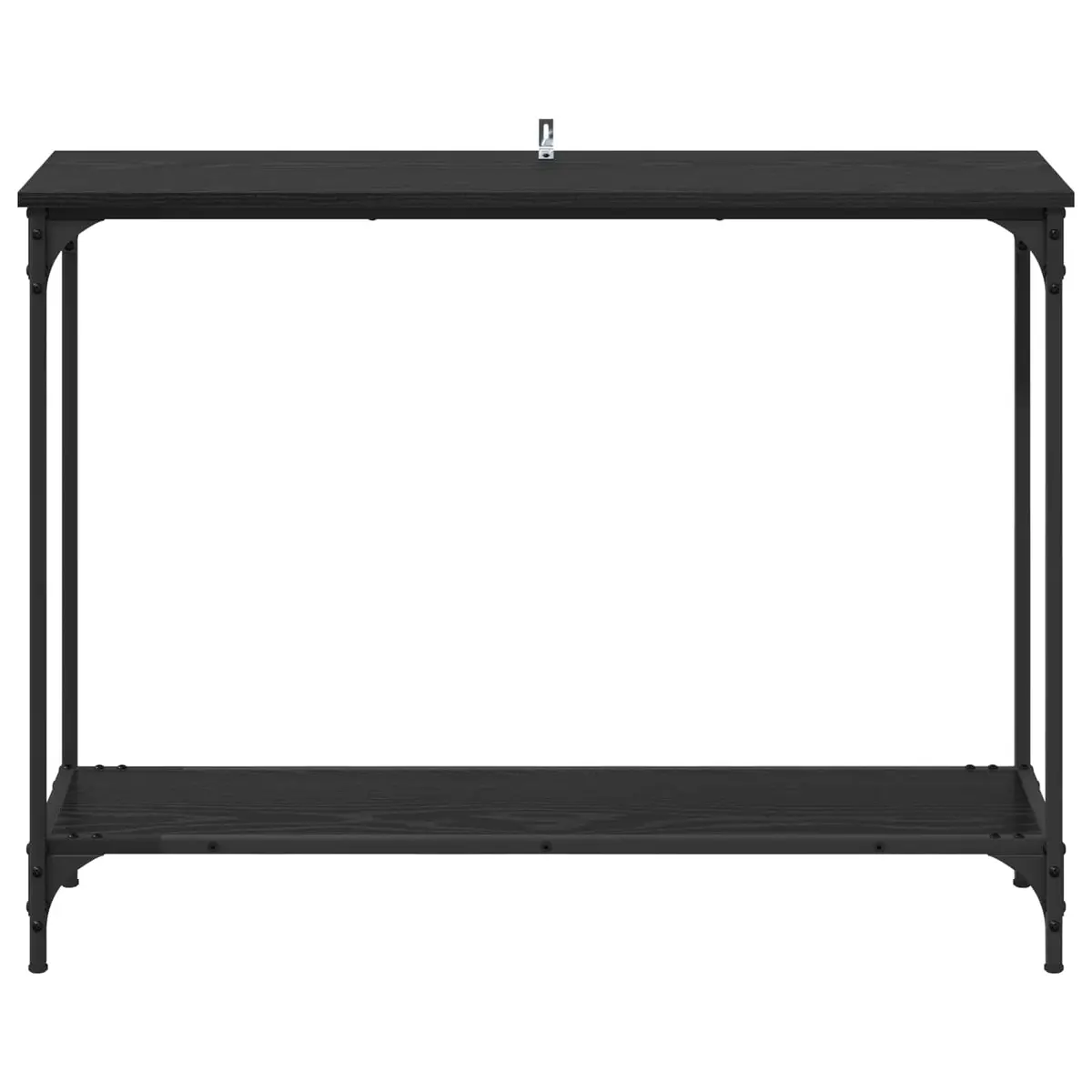 Black Engineered Wood Console Table for Display