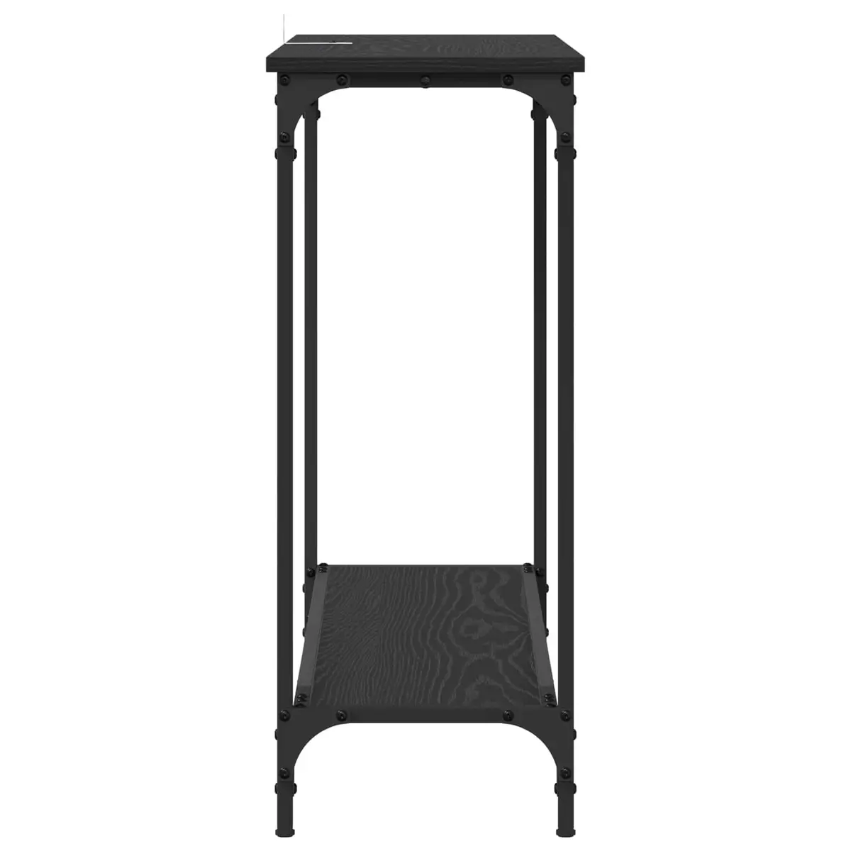Black Engineered Wood Console Table for Display