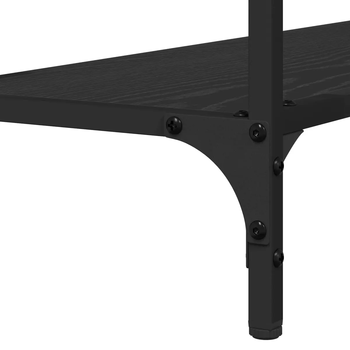 Black Engineered Wood Console Table for Display