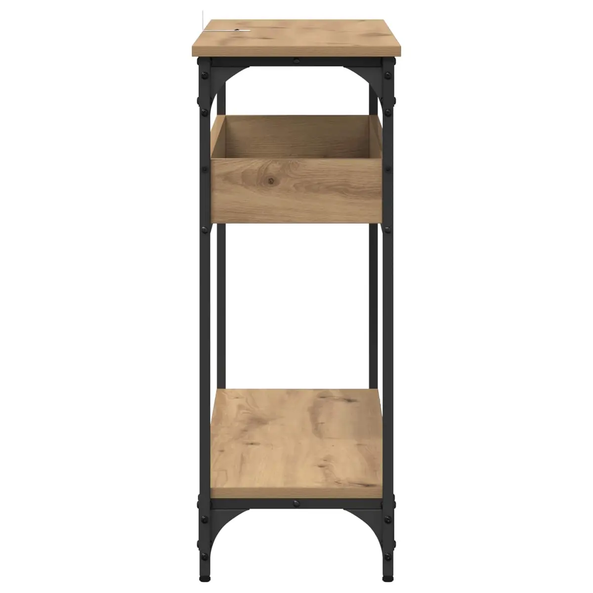 Engineered Wood Console Table with Steel Frame for Living Spaces