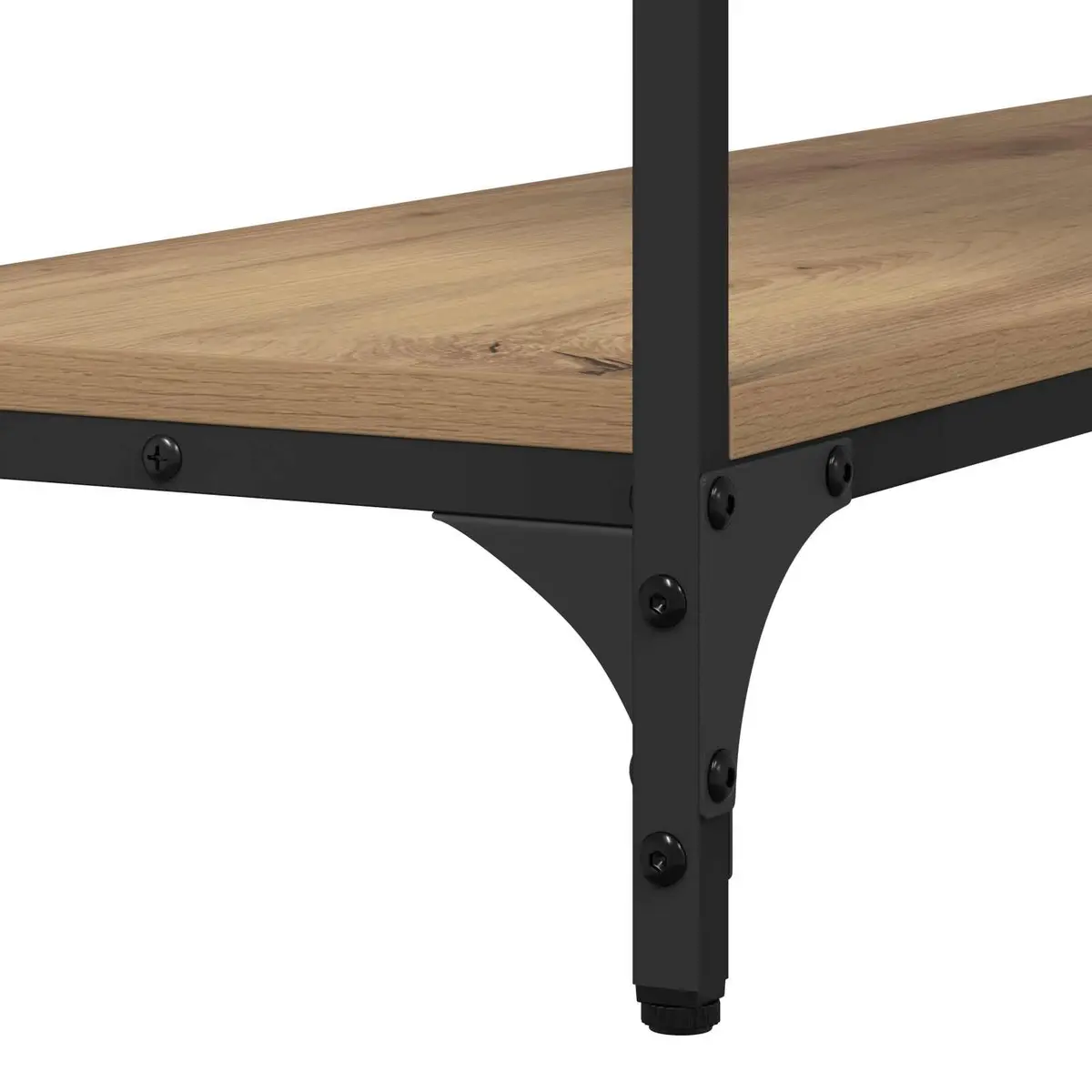 Engineered Wood Console Table with Steel Frame for Living Spaces