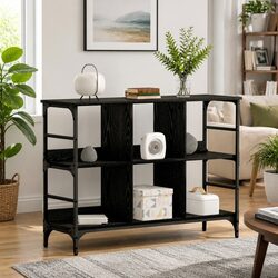 Modern Black Oak Sideboard with Ample Storage 102 x 32 x 73.5 cm