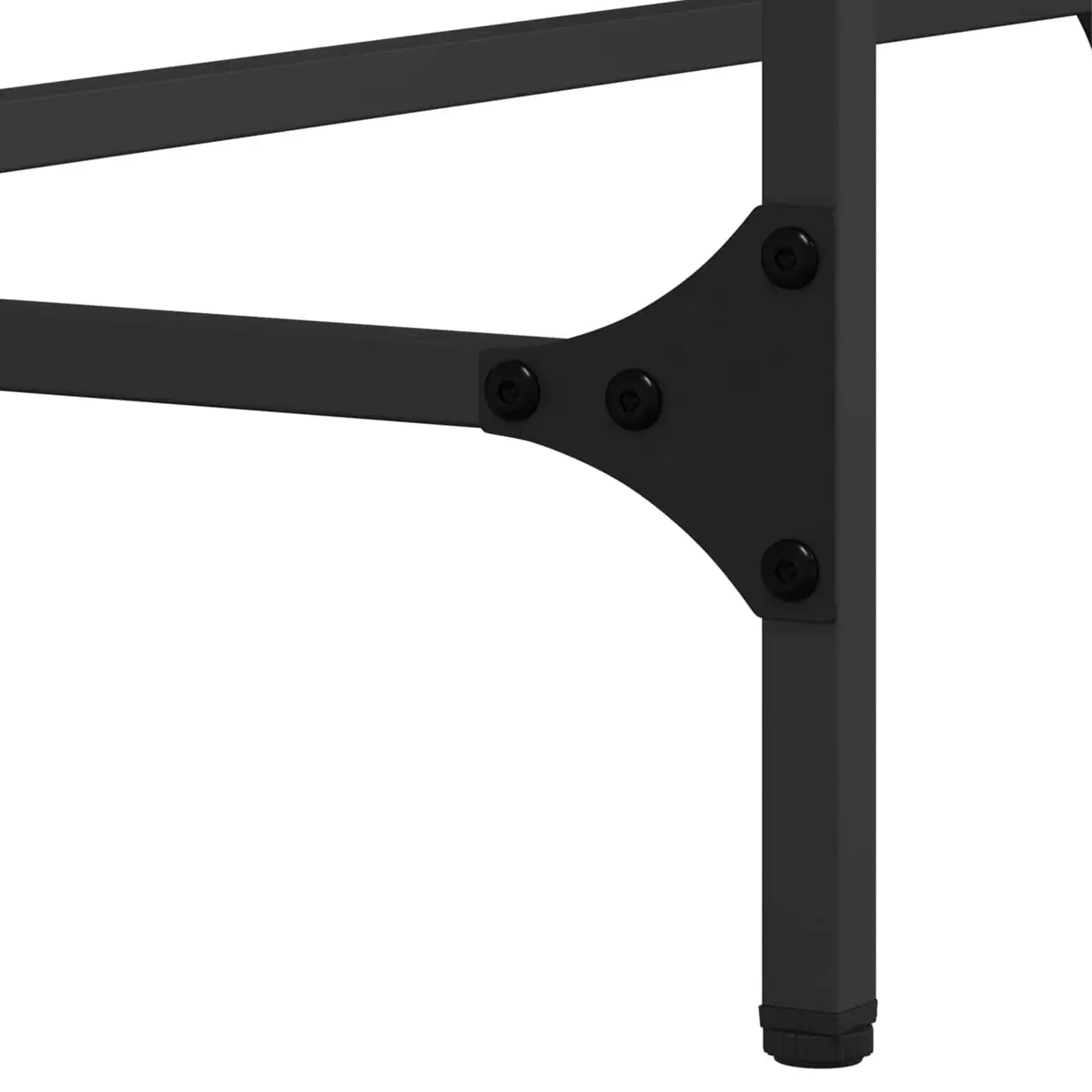 Black Oak Console Table 140cm with Steel Frame