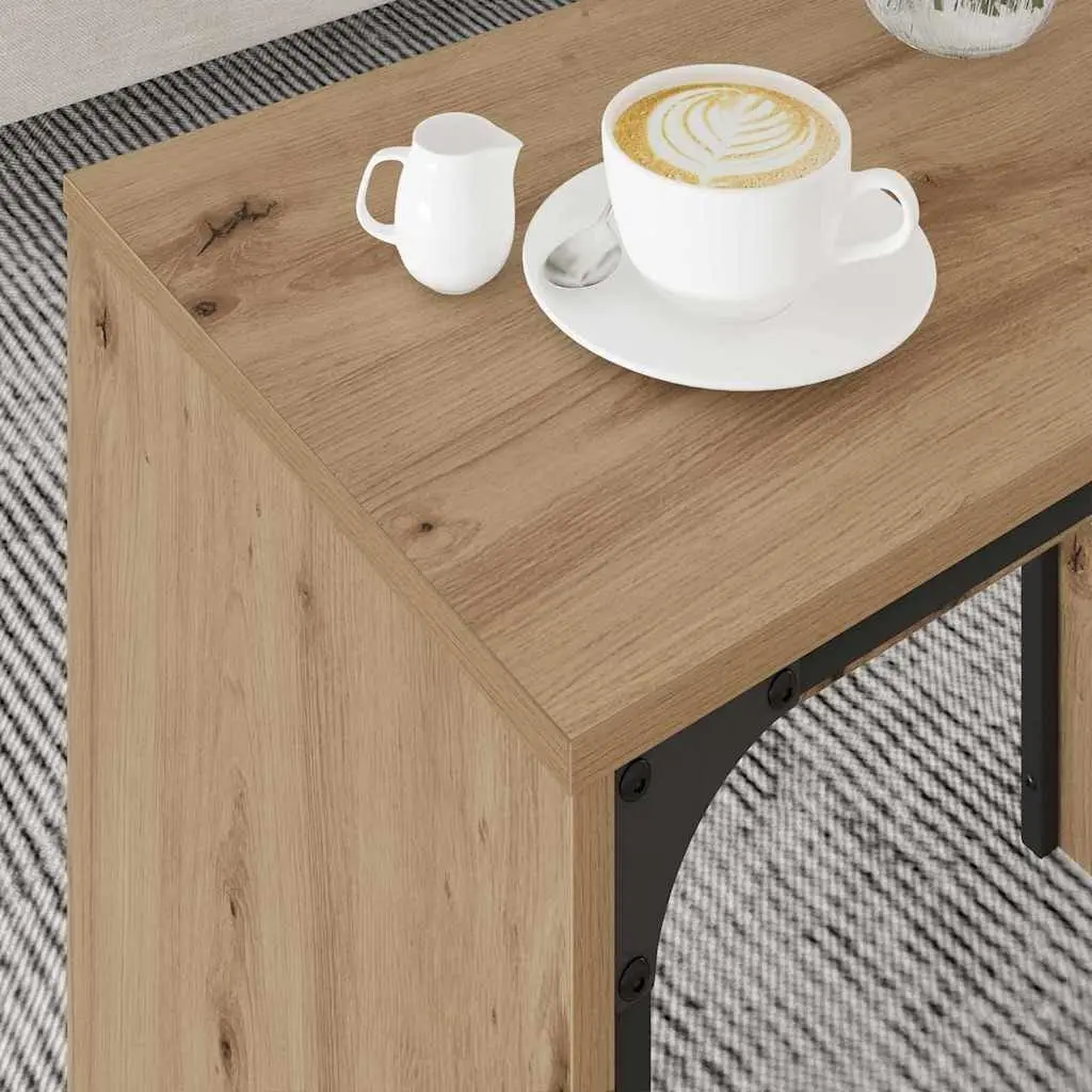 Nesting Coffee Table Set 3 pcs Brown Modern Rectangular Living Room Furniture