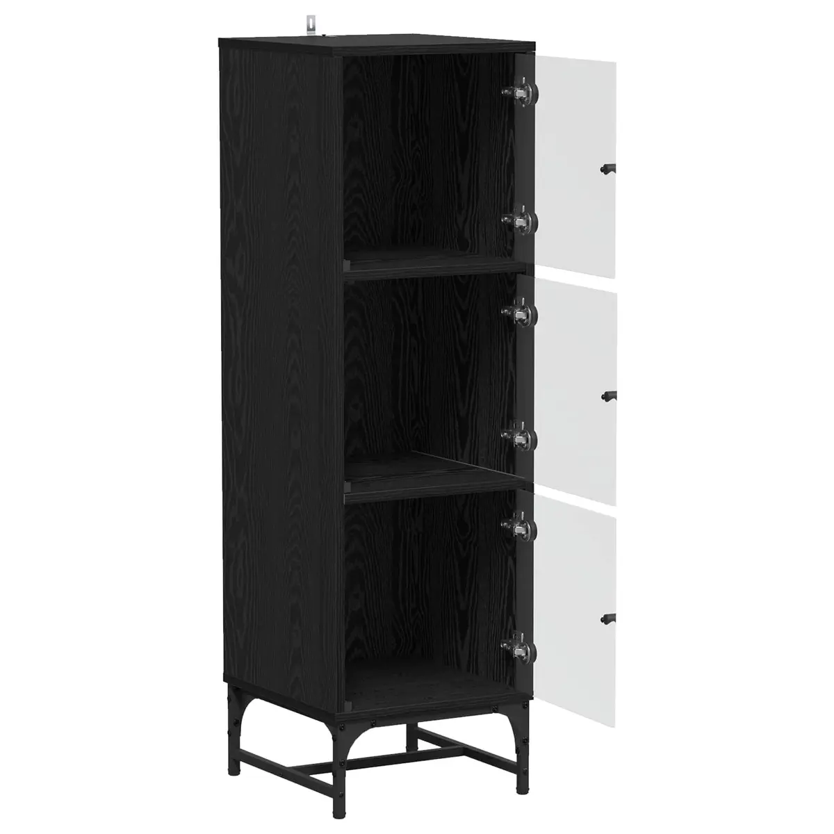 Black Sideboard Modern Storage Cabinet Dining Room Buffet Furniture Engineered