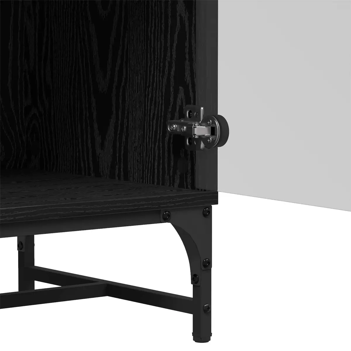 Black Sideboard Modern Storage Cabinet Dining Room Buffet Furniture Engineered