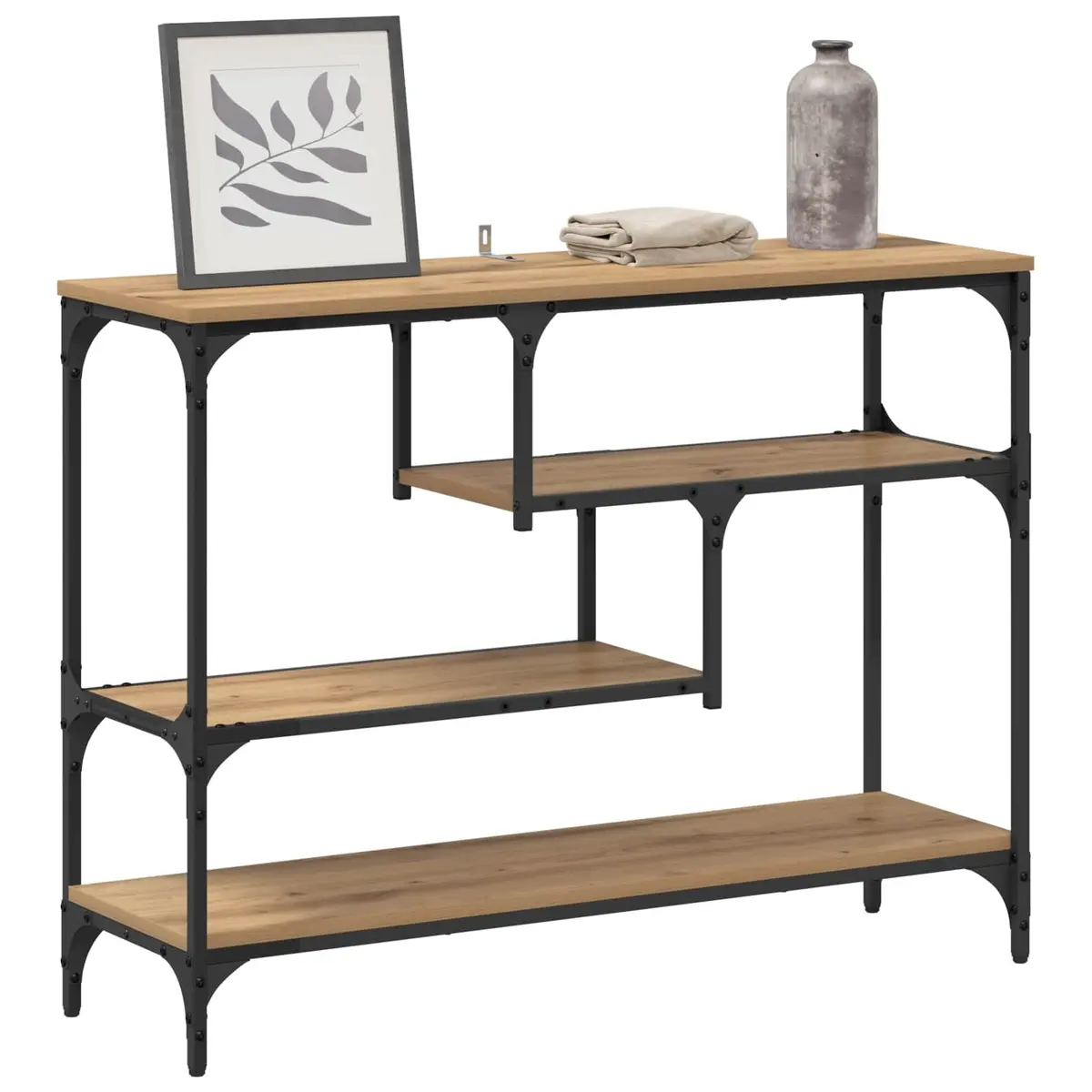 Narrow Console Table for Industrial Living Spaces