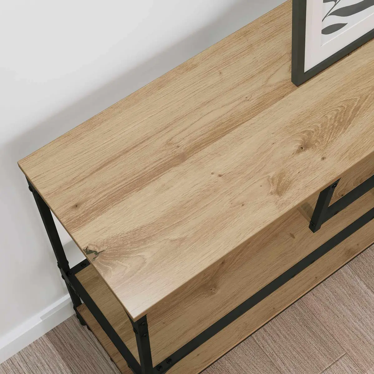 Narrow Console Table for Industrial Living Spaces