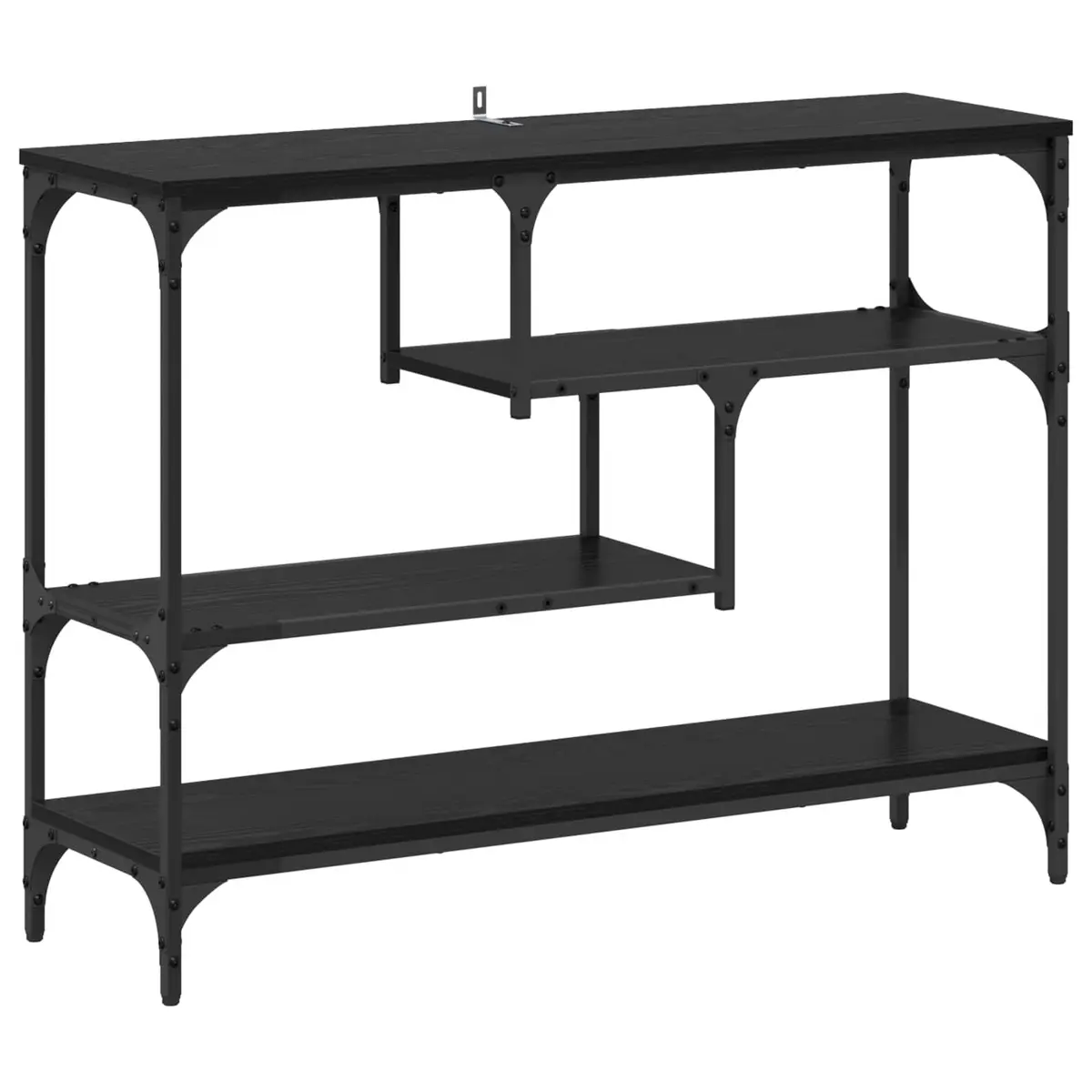 Narrow Black Console Table for Industrial Style Decor