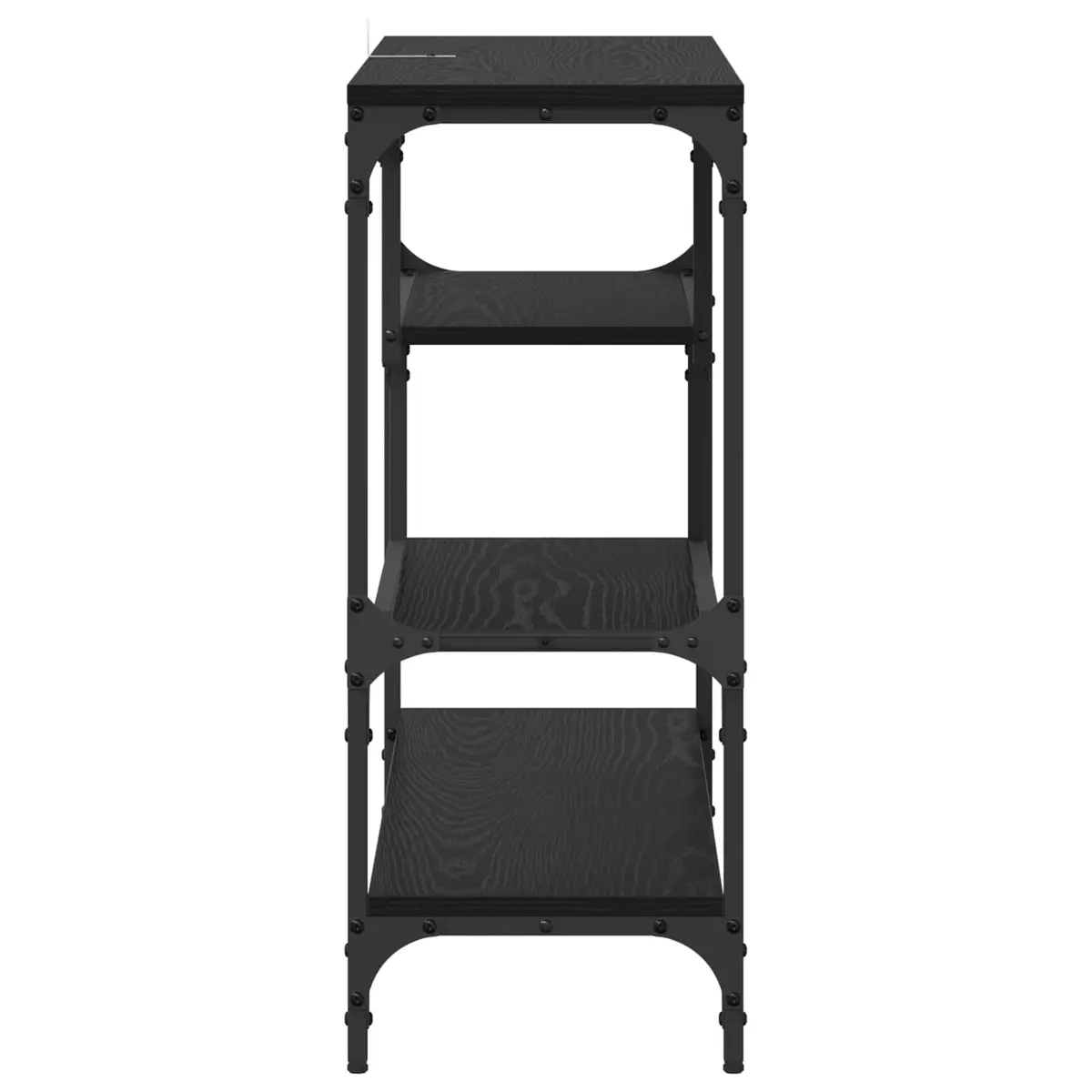 Narrow Black Console Table for Industrial Style Decor