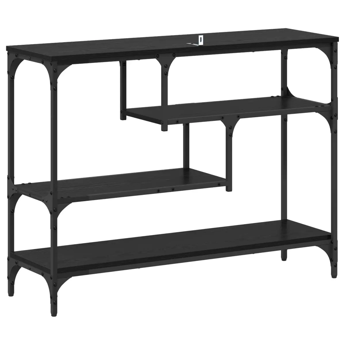 Narrow Black Console Table for Industrial Style Decor