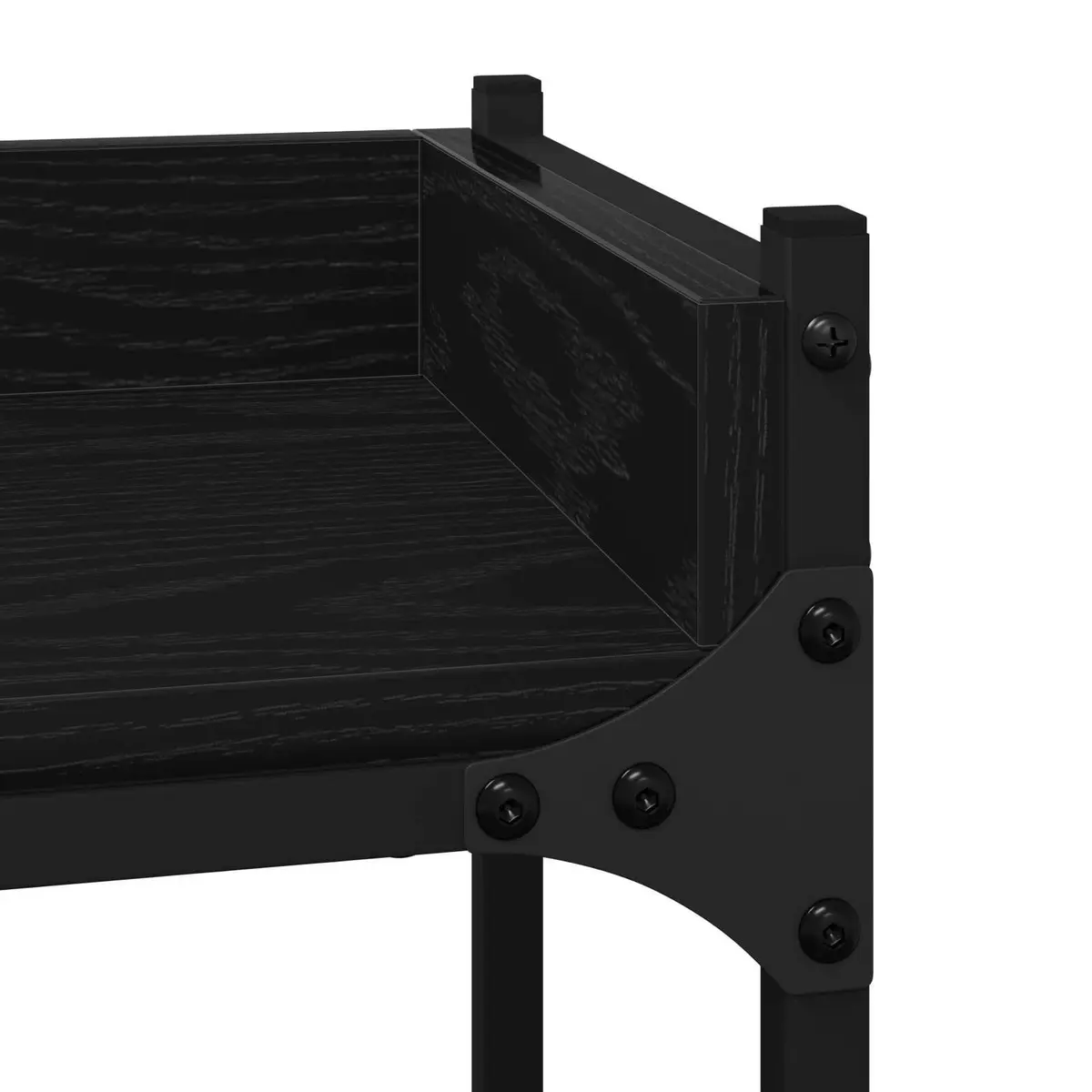 Washing Machine Shelf Engineered Wood Steel 67 x 25 x 163 cm Black