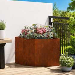 Durable Steel Corner Garden Planter 60x60x50cm