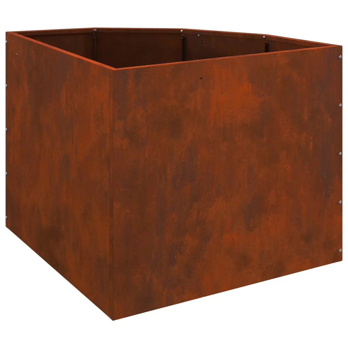 Corner Planter Steel 60x60x50cm Brown