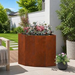 Durable Steel Corner Garden Planter 45x45x50cm