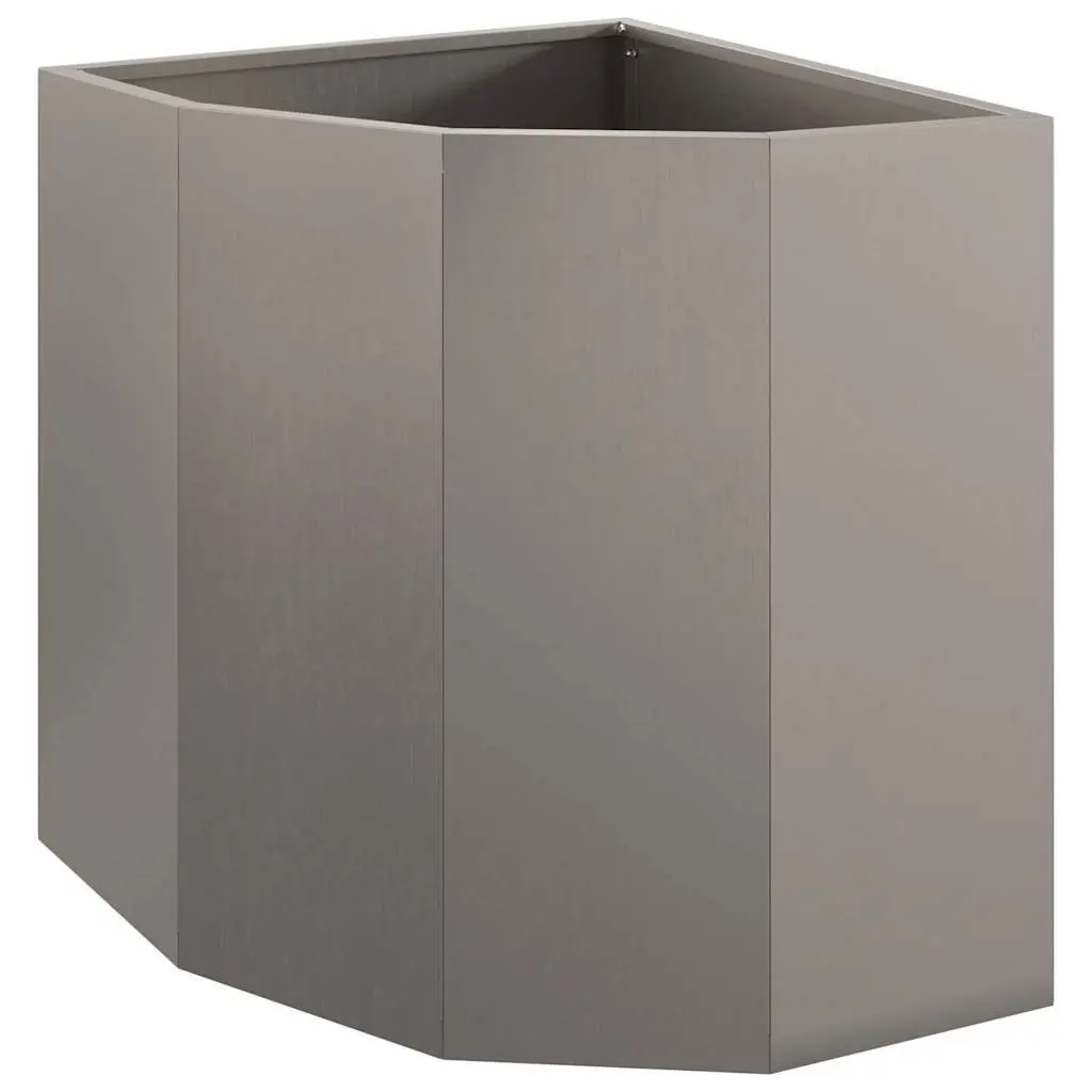 Corner Garden Planter Steel 45x45x50cm Brown