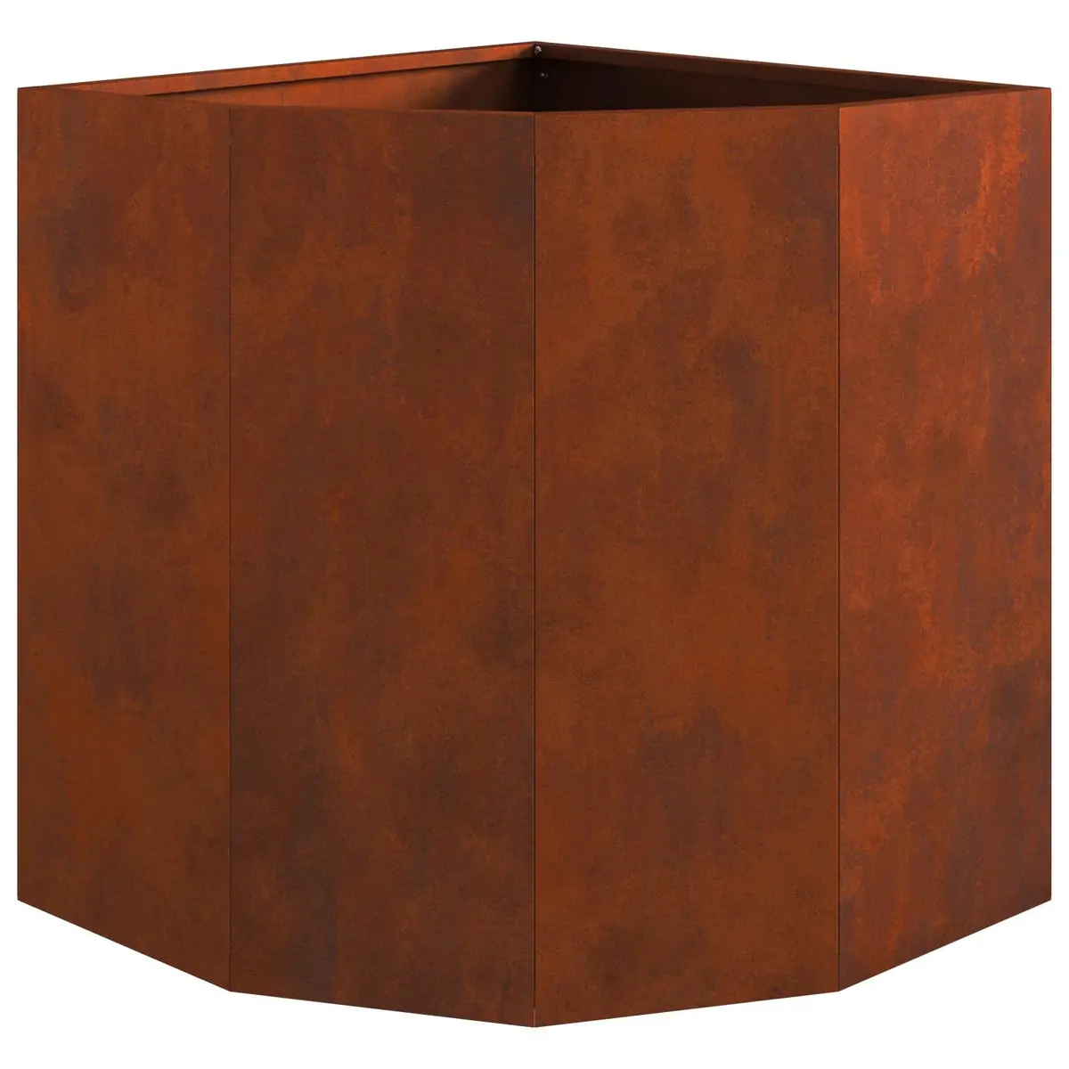 Corner Garden Planter Steel 45x45x50cm Brown