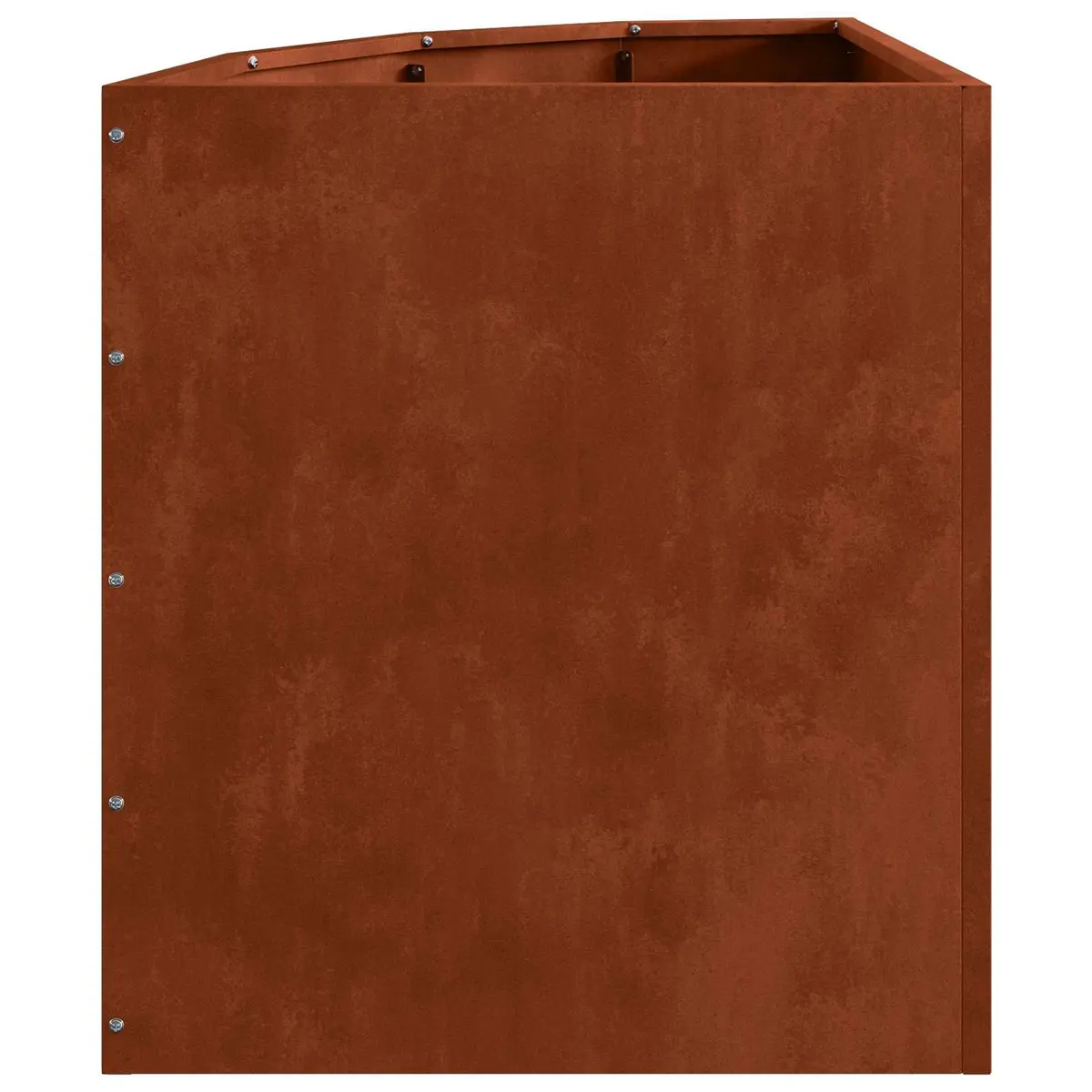 Corner Garden Planter Steel 45x45x50cm Brown