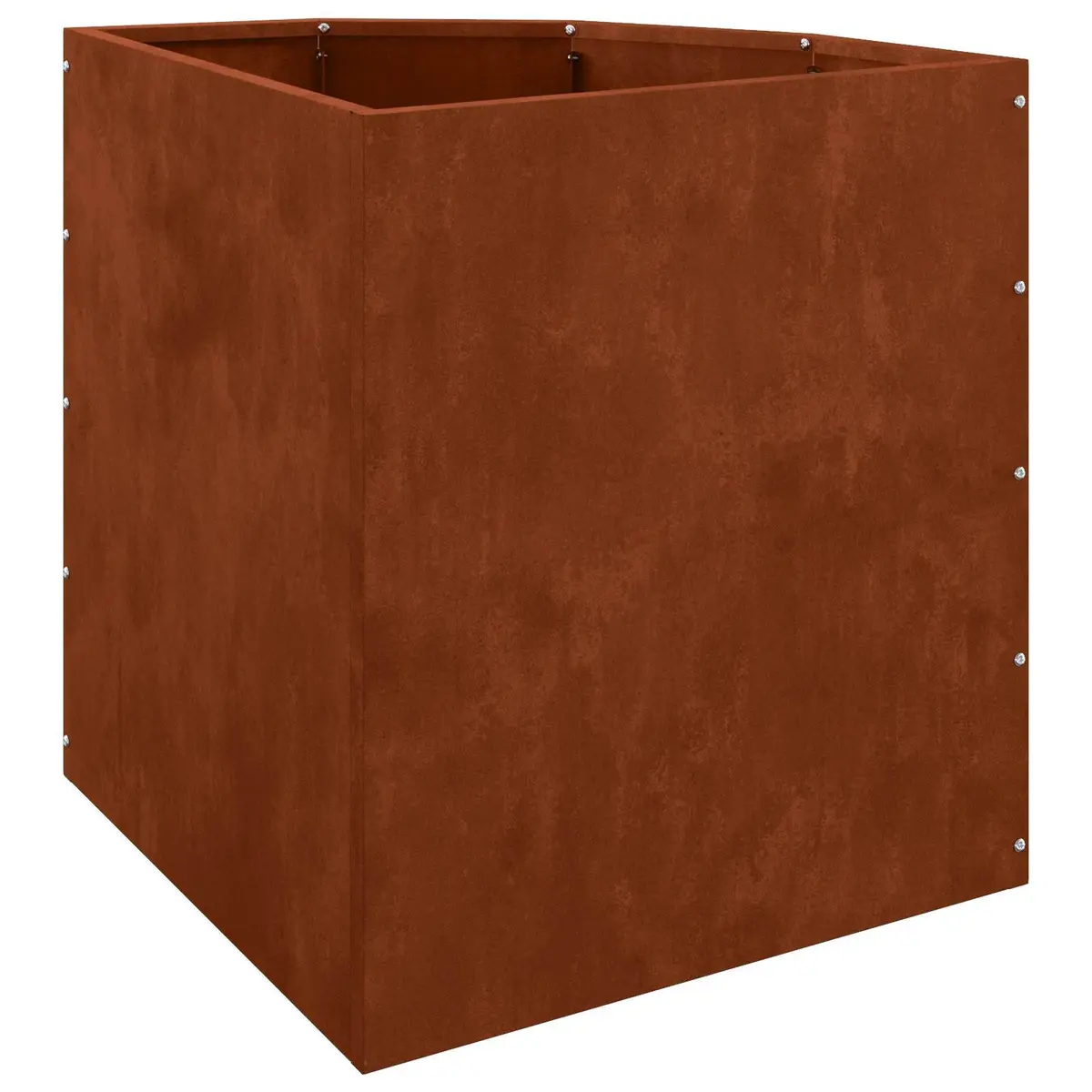 Corner Garden Planter Steel 45x45x50cm Brown