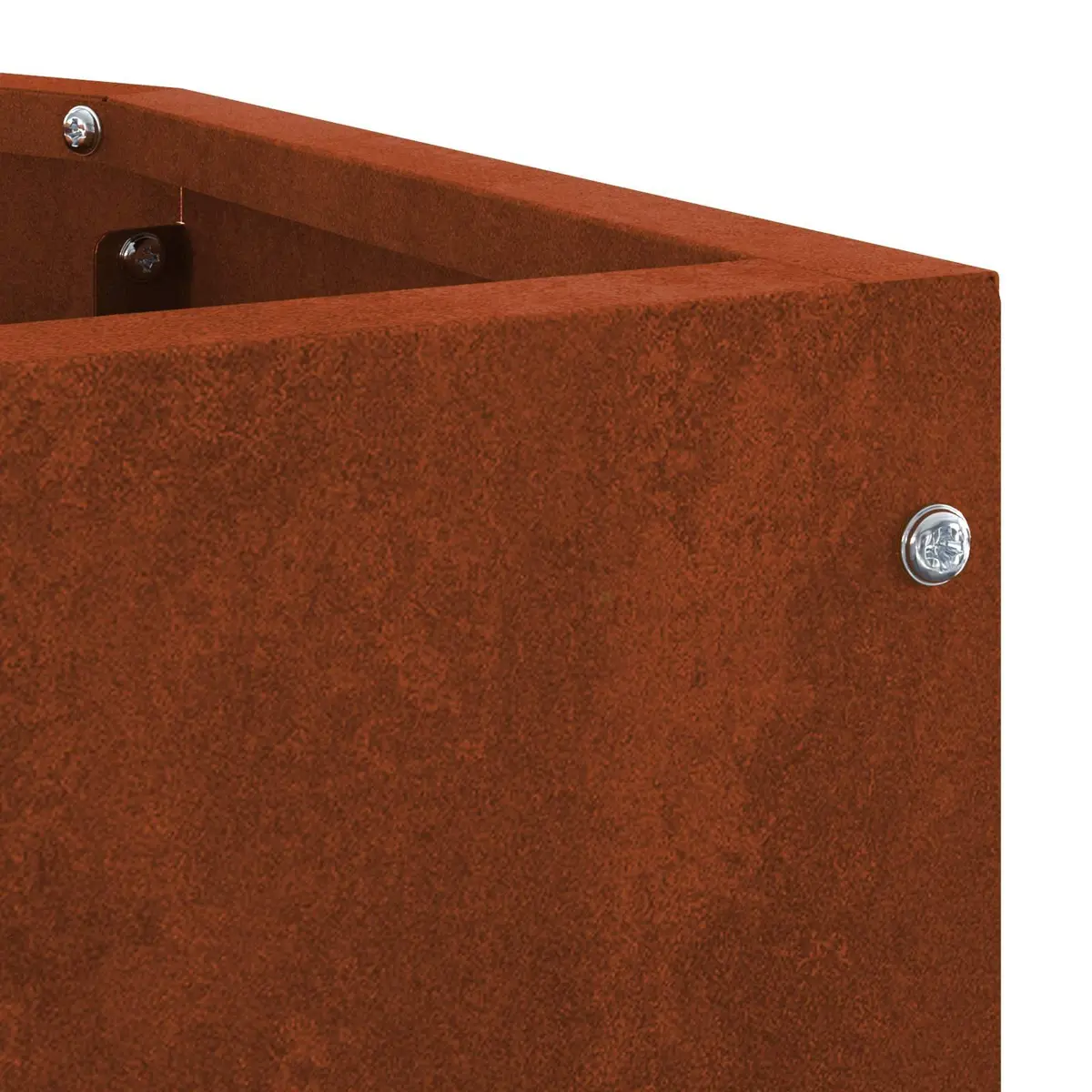 Corner Garden Planter Steel 45x45x50cm Brown