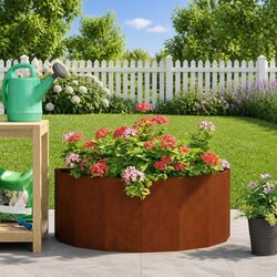 Durable Half Round Steel Garden Planter for Outdoors