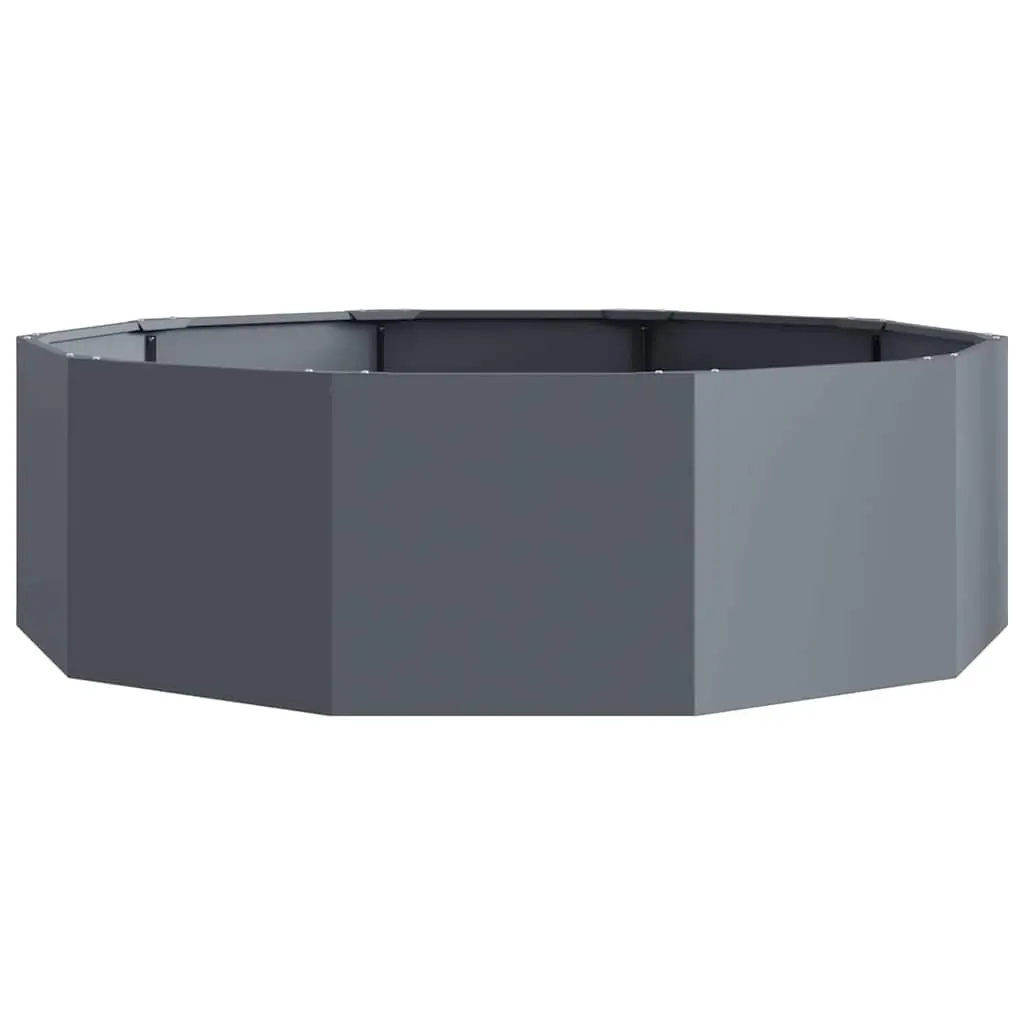 Anthracite Round Garden Planter 120x120x35cm