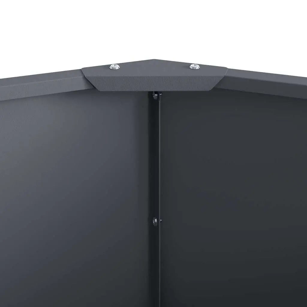 Anthracite Round Garden Planter 120x120x35cm