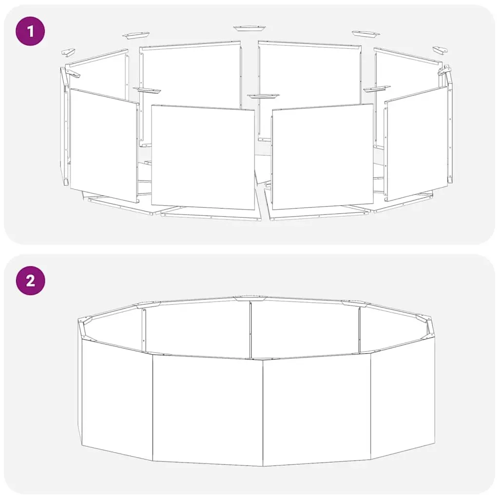 Anthracite Round Garden Planter 120x120x35cm