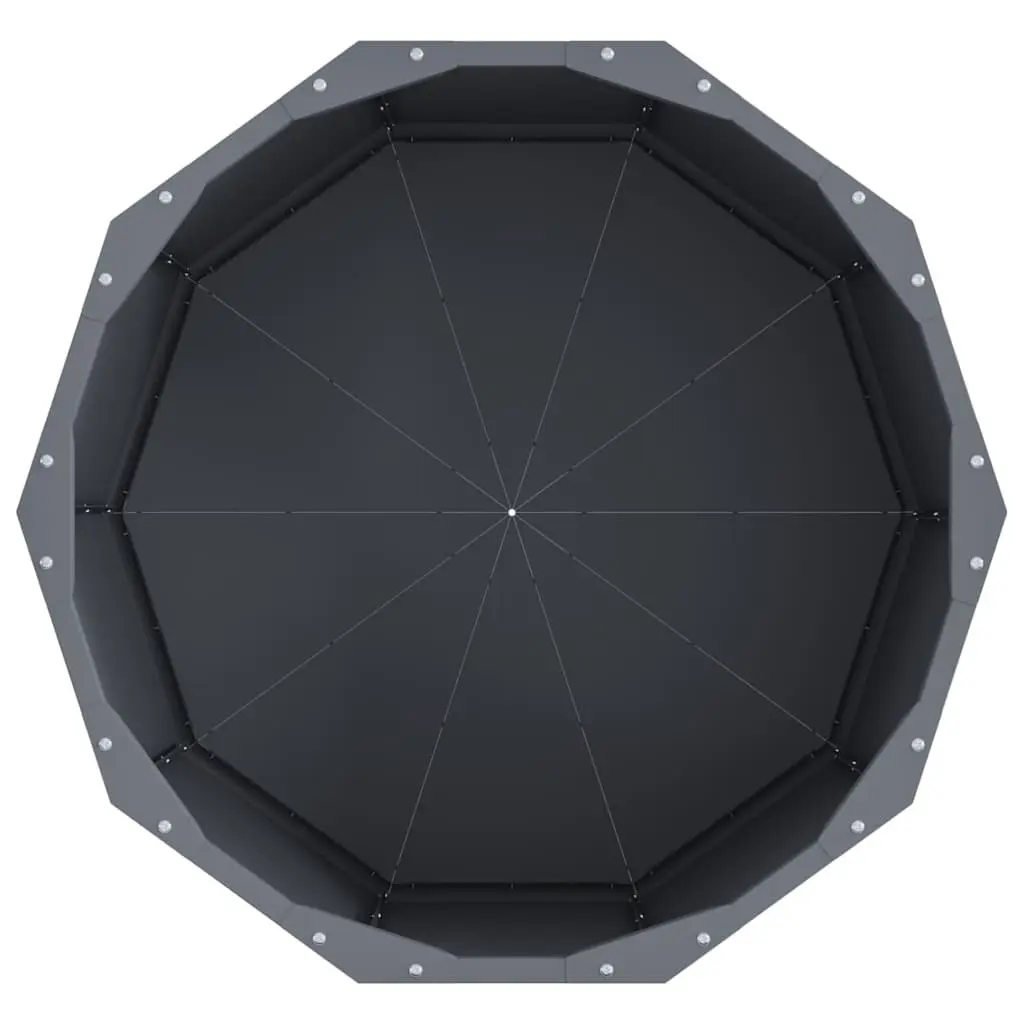 Steel Round Garden Planter in Anthracite
