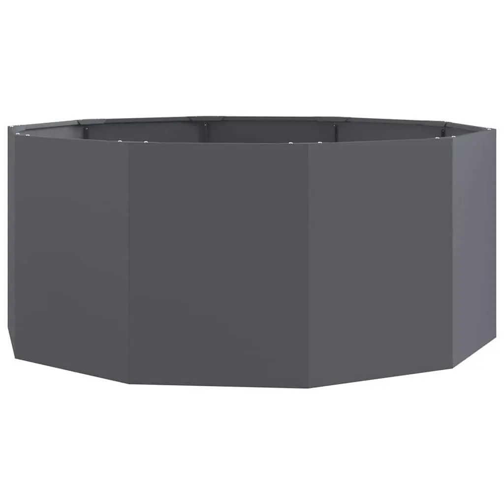 Round Anthracite Garden Planter 120x120x50cm