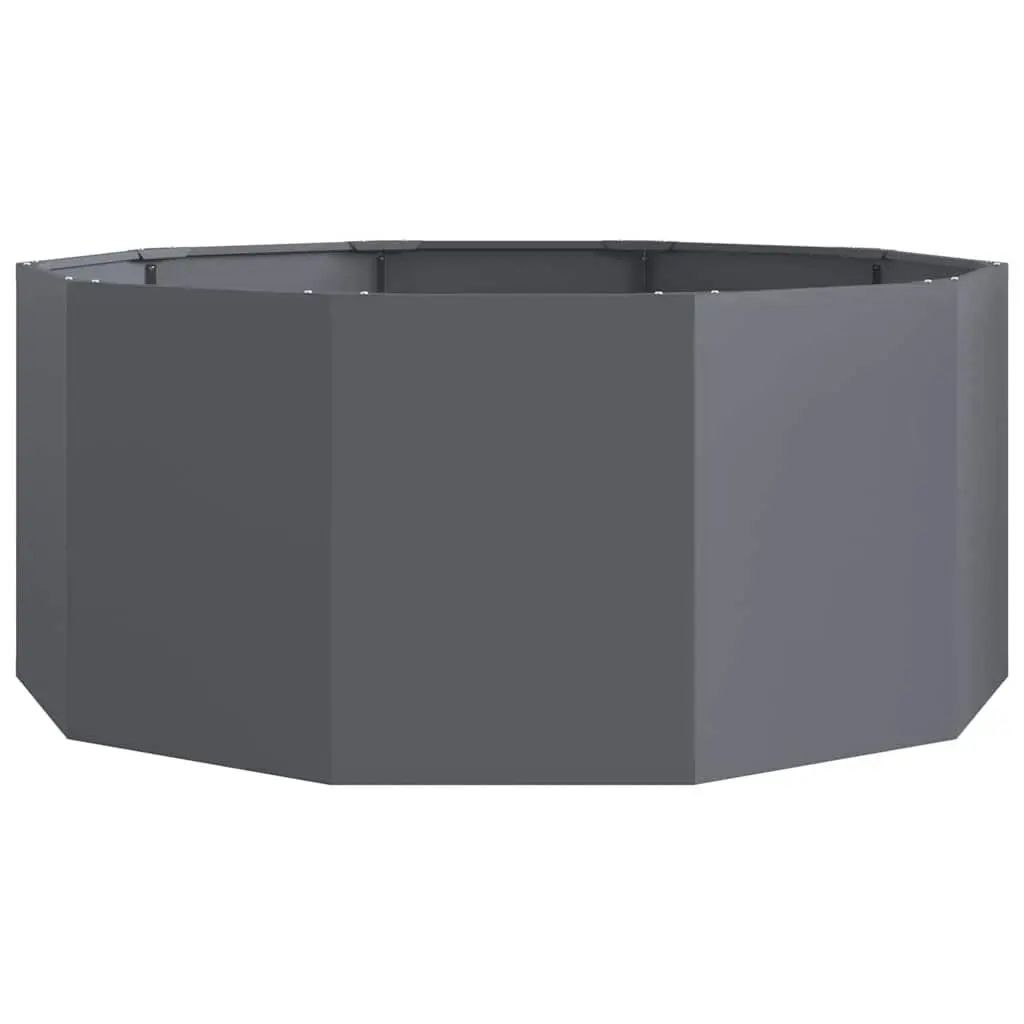 Round Anthracite Garden Planter 120x120x50cm