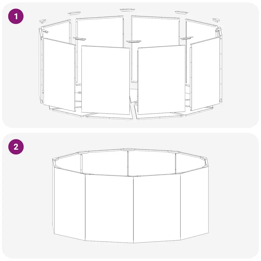 Round Anthracite Garden Planter 120x120x50cm