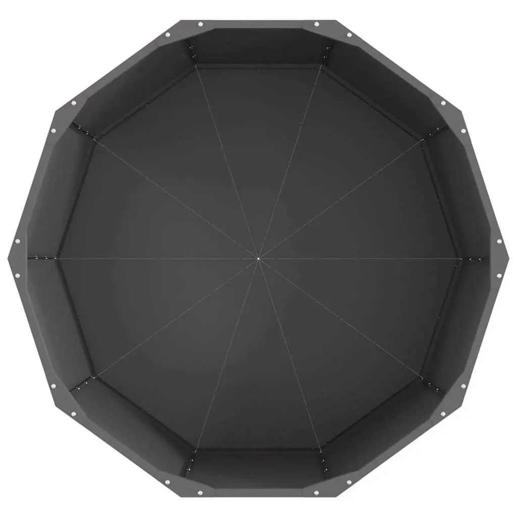 Round Steel Planter 90x90x50cm Black