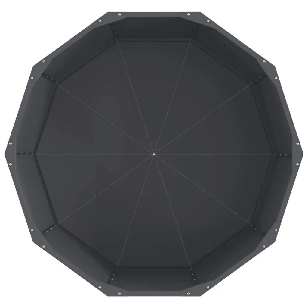Round Steel Garden Planter in Anthracite
