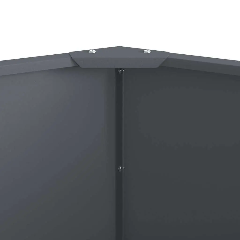 Round Steel Garden Planter in Anthracite