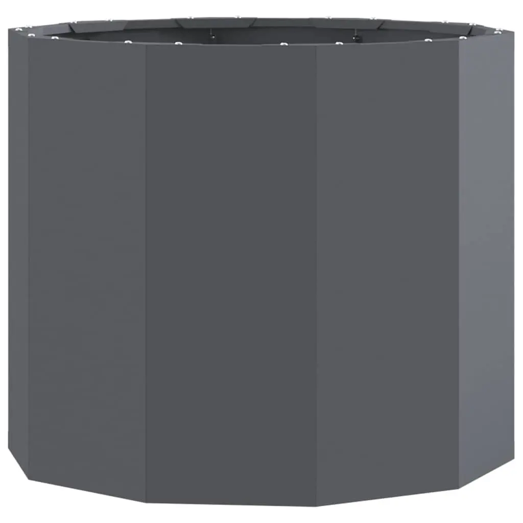 Round Anthracite Garden Planter 60x60x50cm