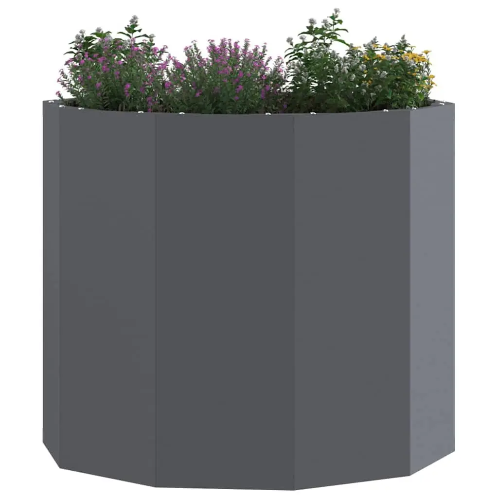 Round Anthracite Garden Planter 60x60x50cm