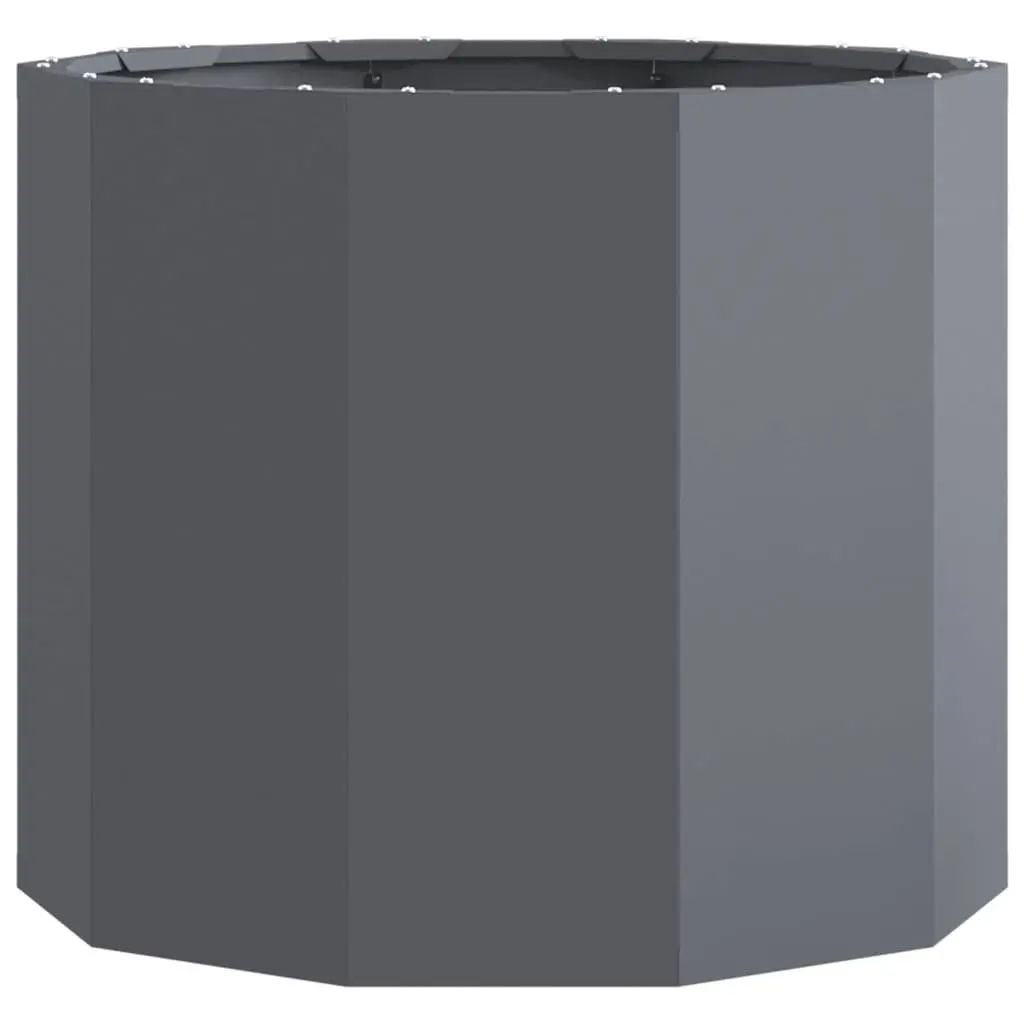 Round Anthracite Garden Planter 60x60x50cm