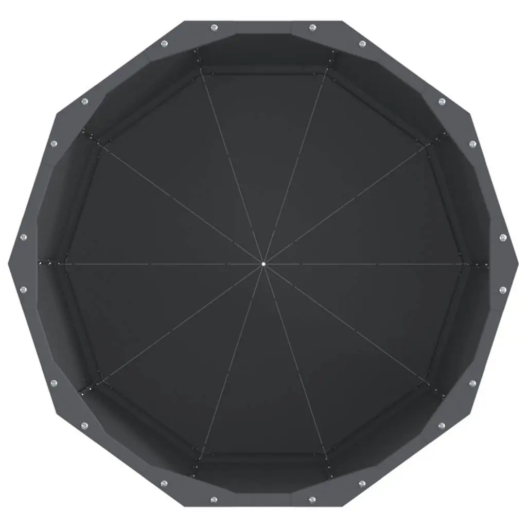 Round Anthracite Garden Planter 60x60x50cm
