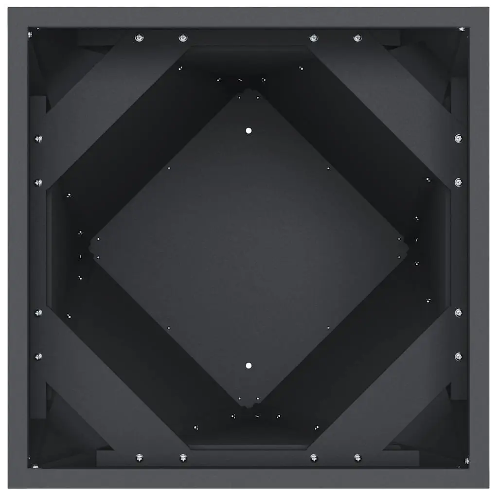 Steel Planter Box Anthracite Rectangular Outdoor Pot 30 x 30 x 75 cm